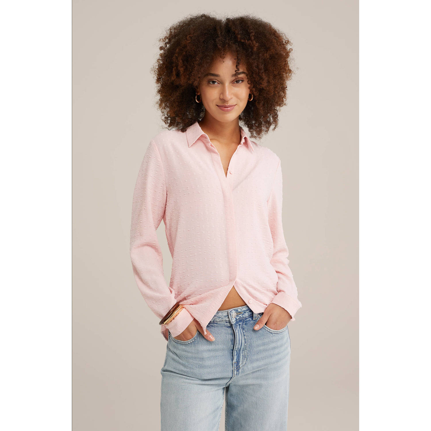 WE Fashion blouse lichtroze