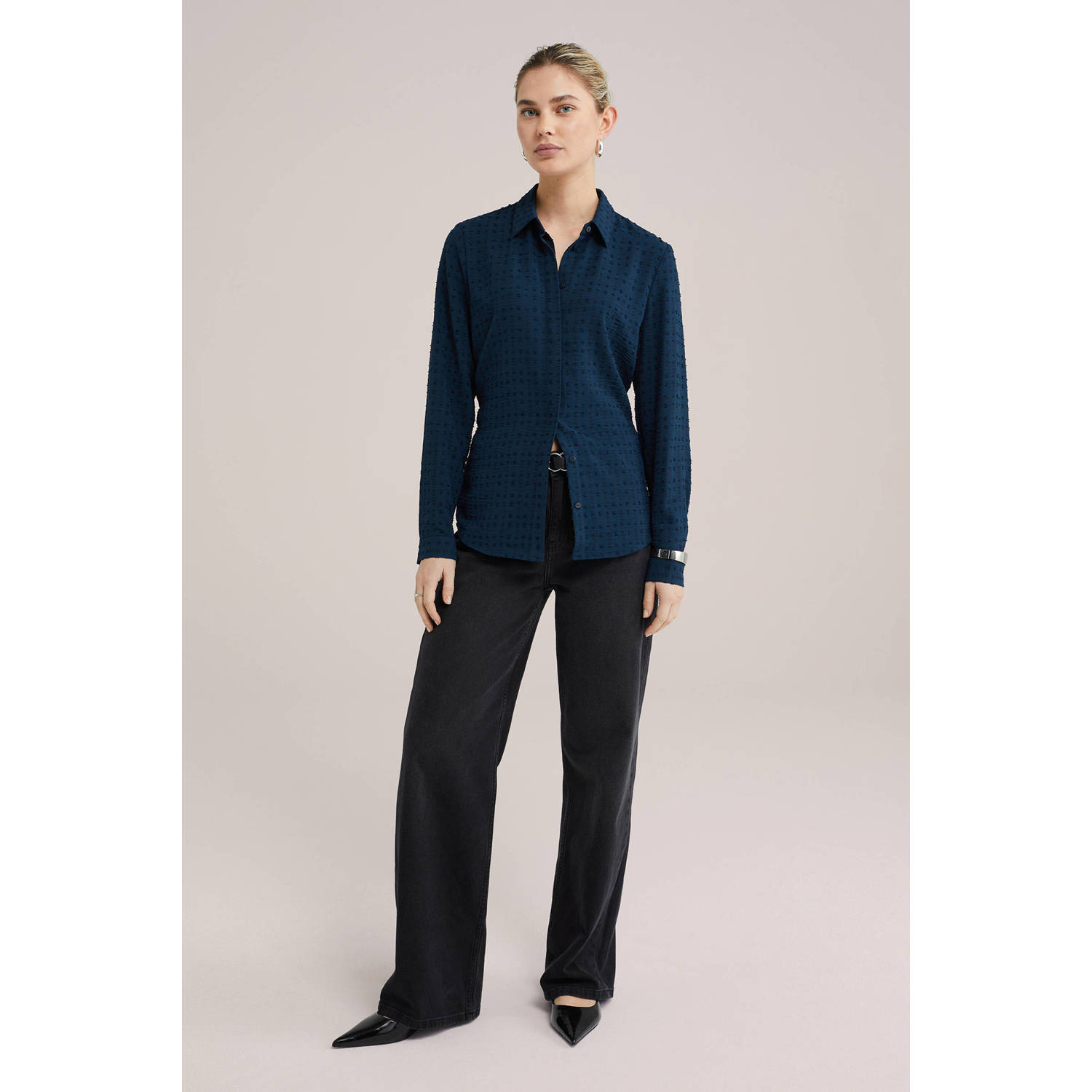 blouse donkerblauw