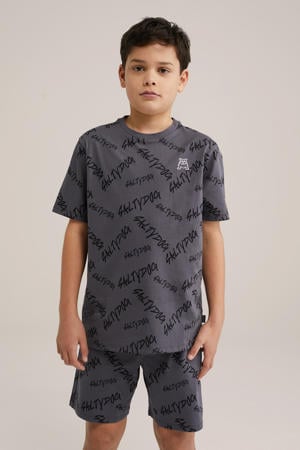 Pyjamaset antraciet/zwart
