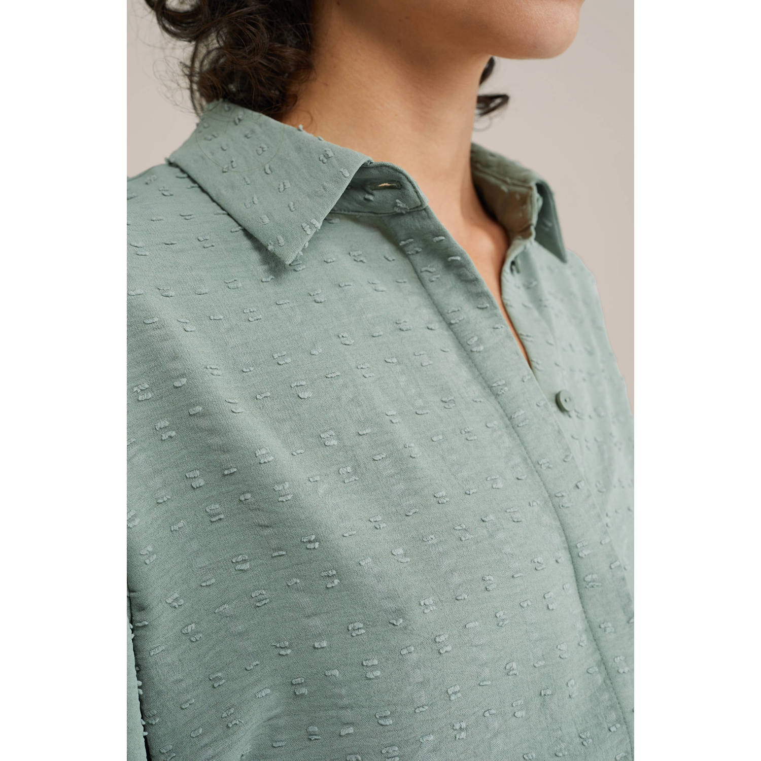 blouse grijsgroen