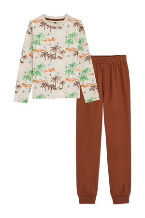   pyjama bruin/beige/groen