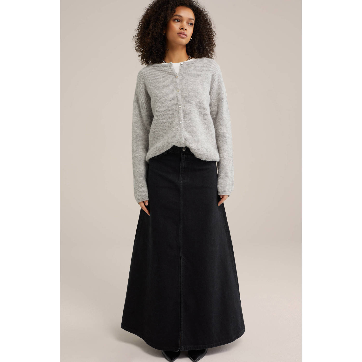 WE Fashion Blue Ridge spijkerrok black denim