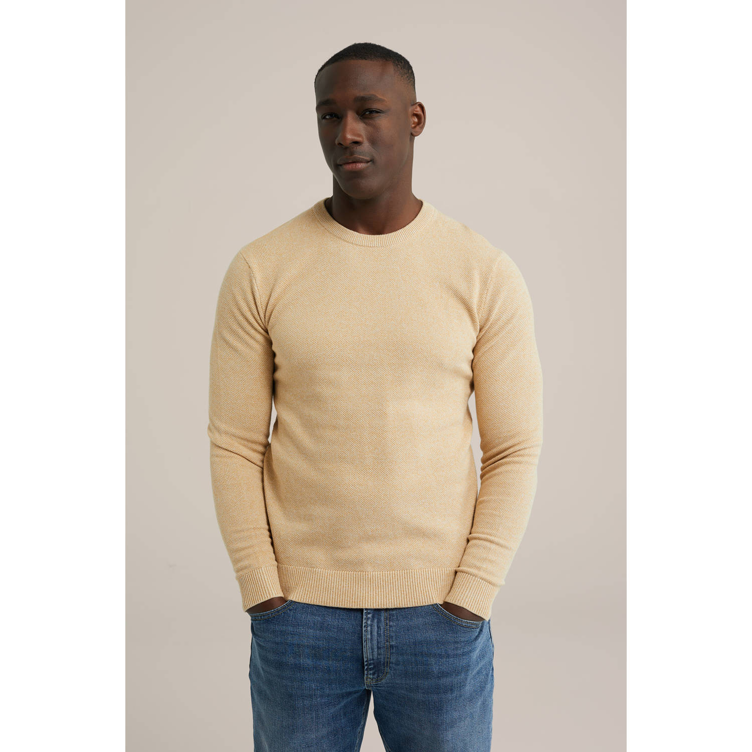 WE Fashion gebreide trui geel