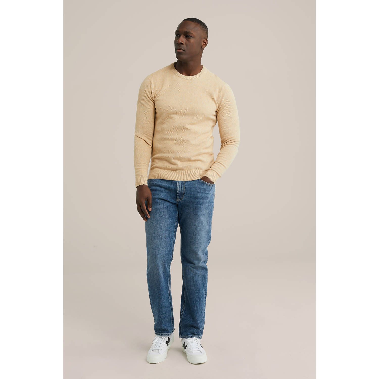 WE Fashion gebreide trui geel