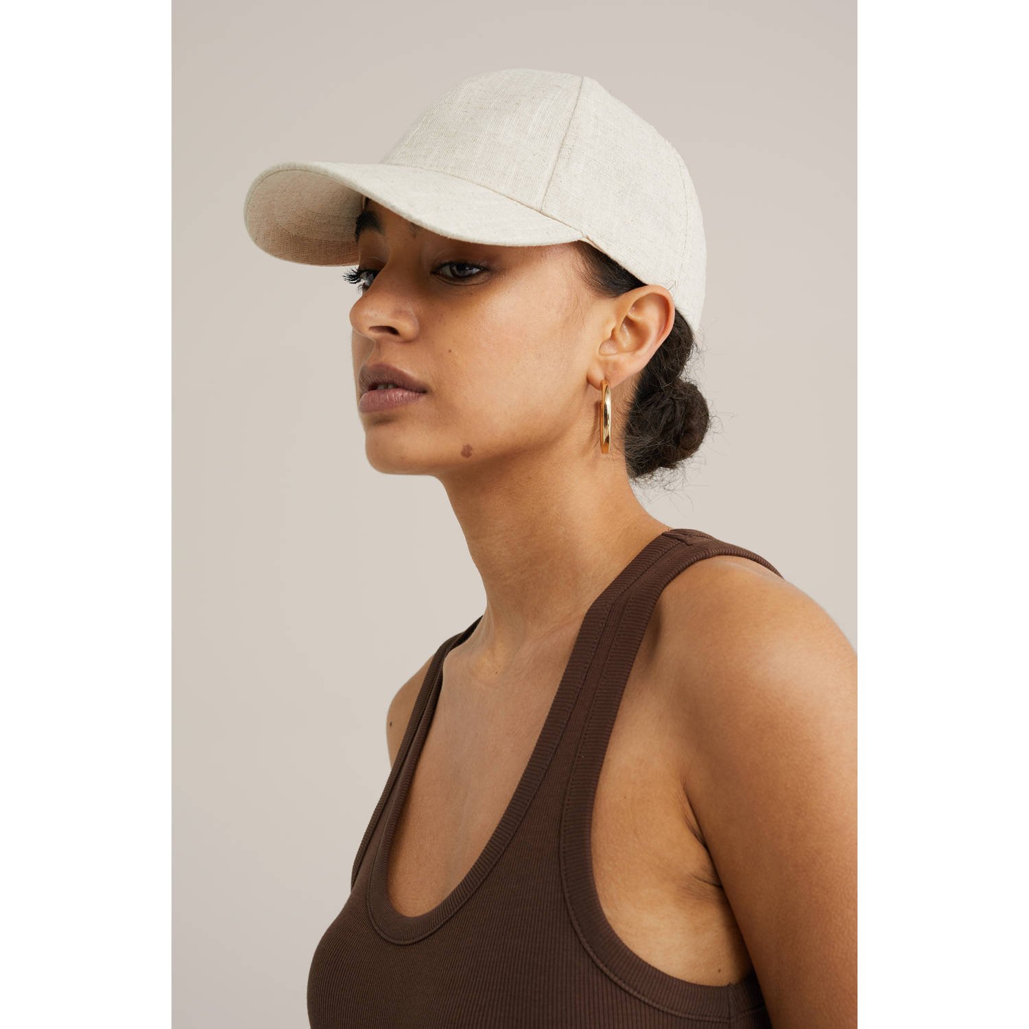 WE Fashion linnen pet beige