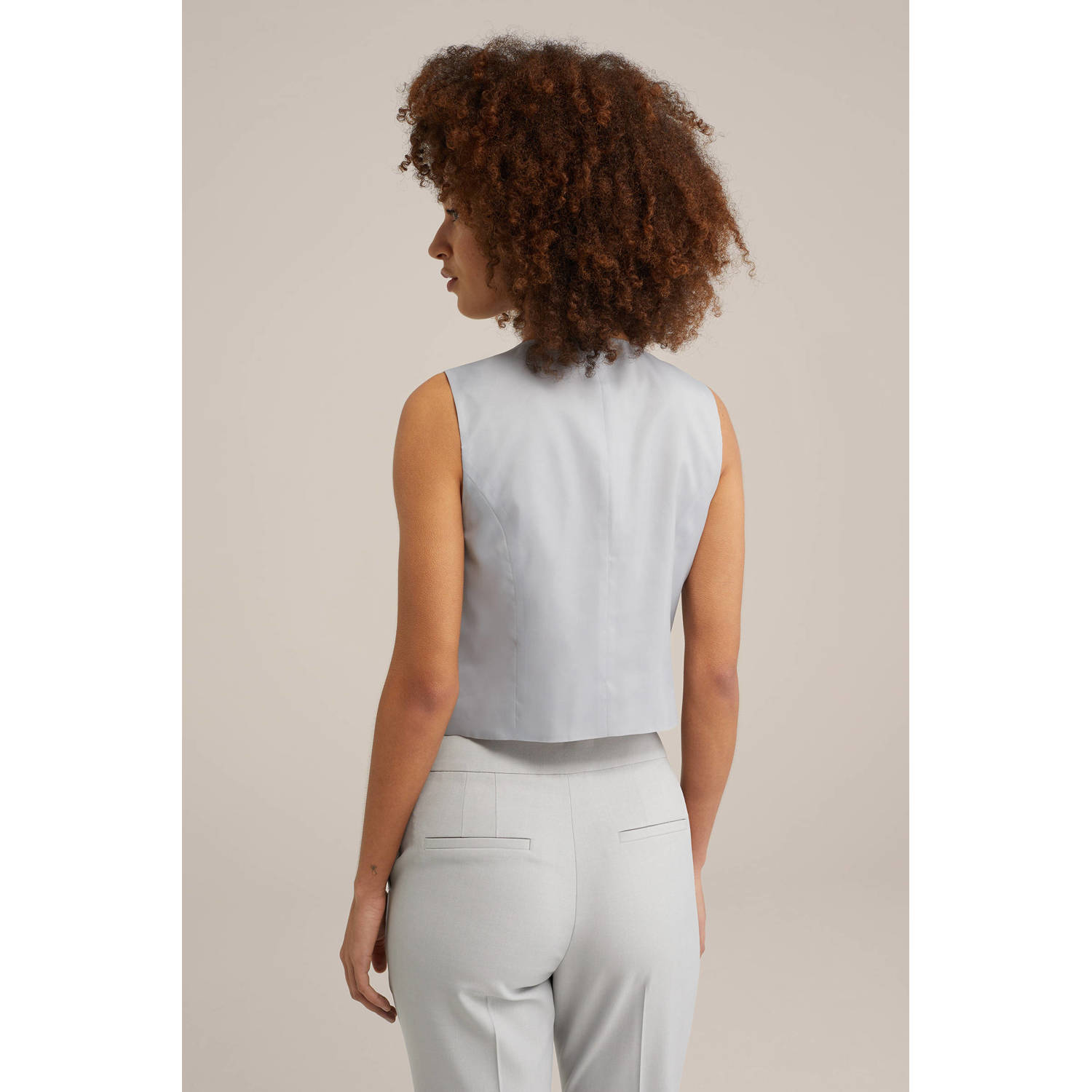 WE Fashion gilet lichtgrijs