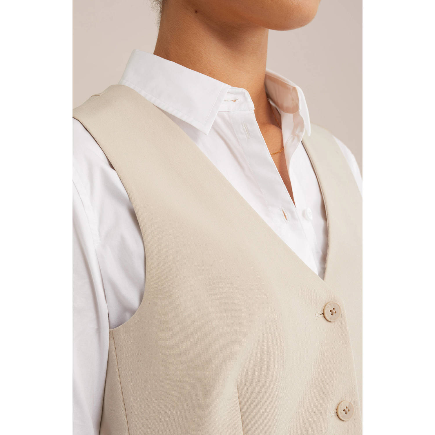 WE Fashion gilet beige