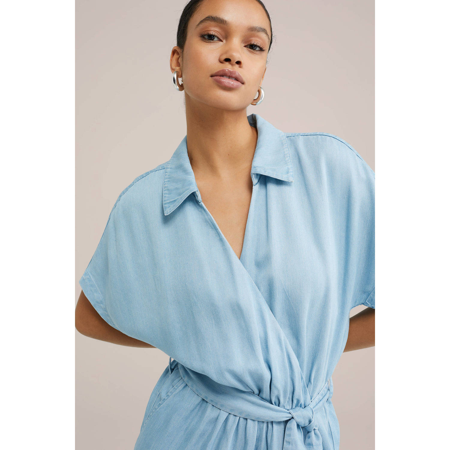 WE Fashion Blue Ridge denim jumpsuit light blue denim