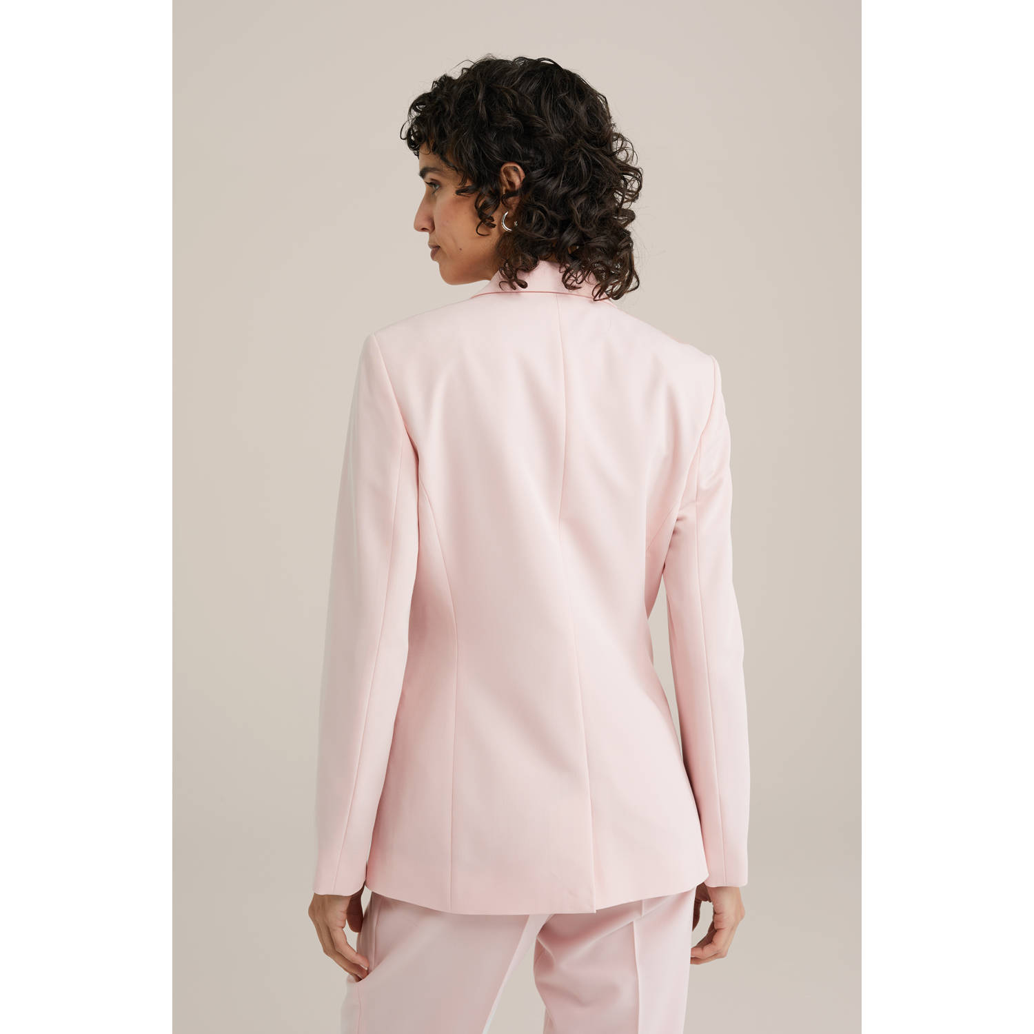 WE Fashion getailleerde blazer lichtroze