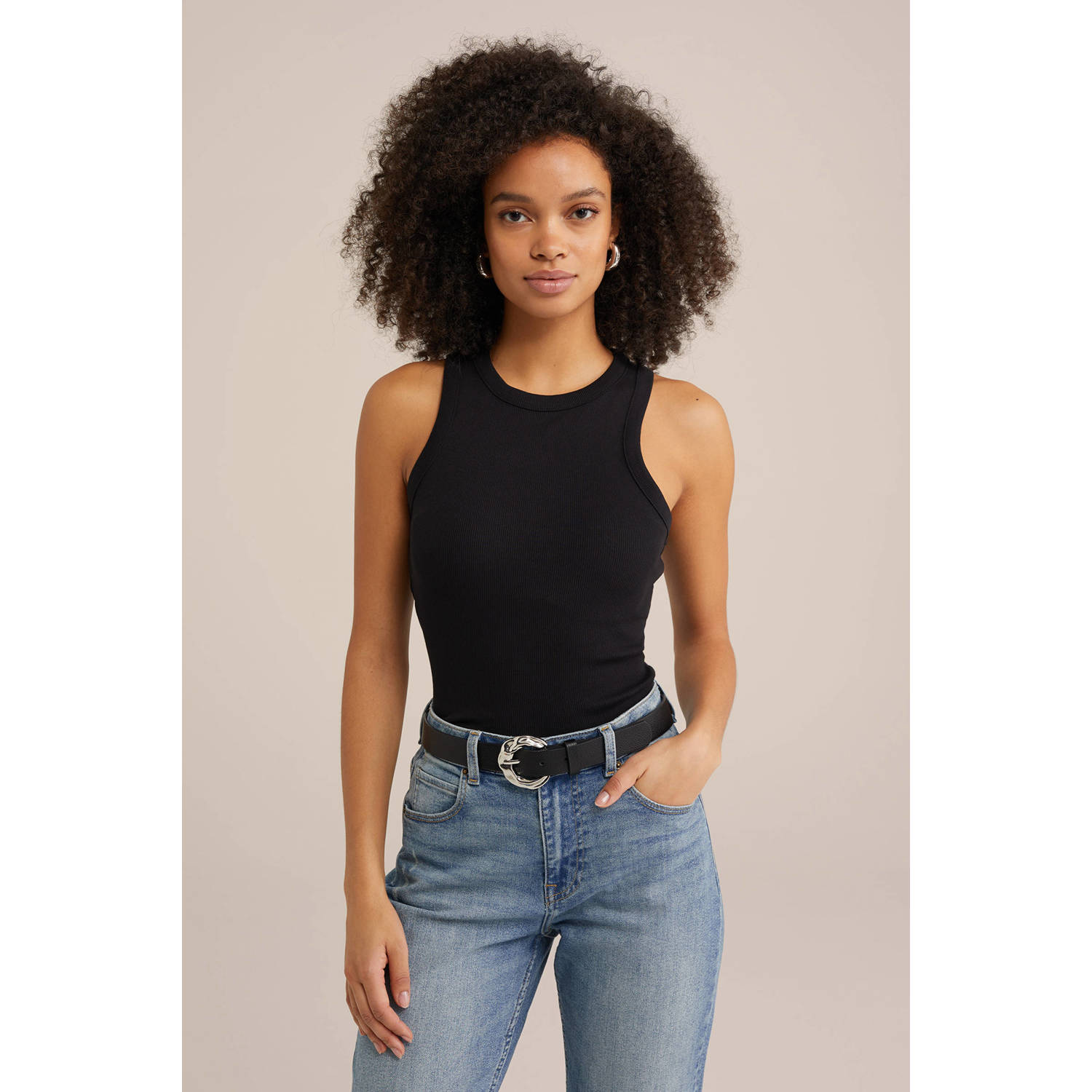WE Fashion riem zwart
