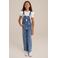 WE Fashion Blue Ridge relaxed fit tuinbroek blue used denim