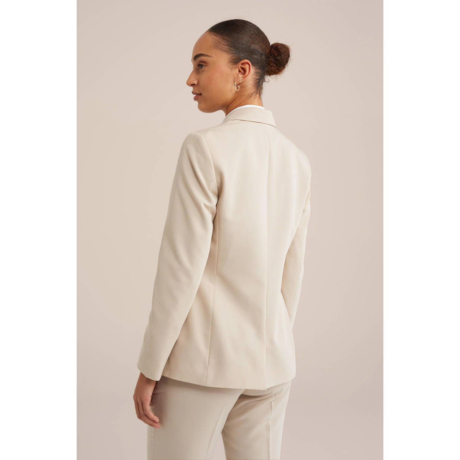 WE Fashion getailleerde blazer beige