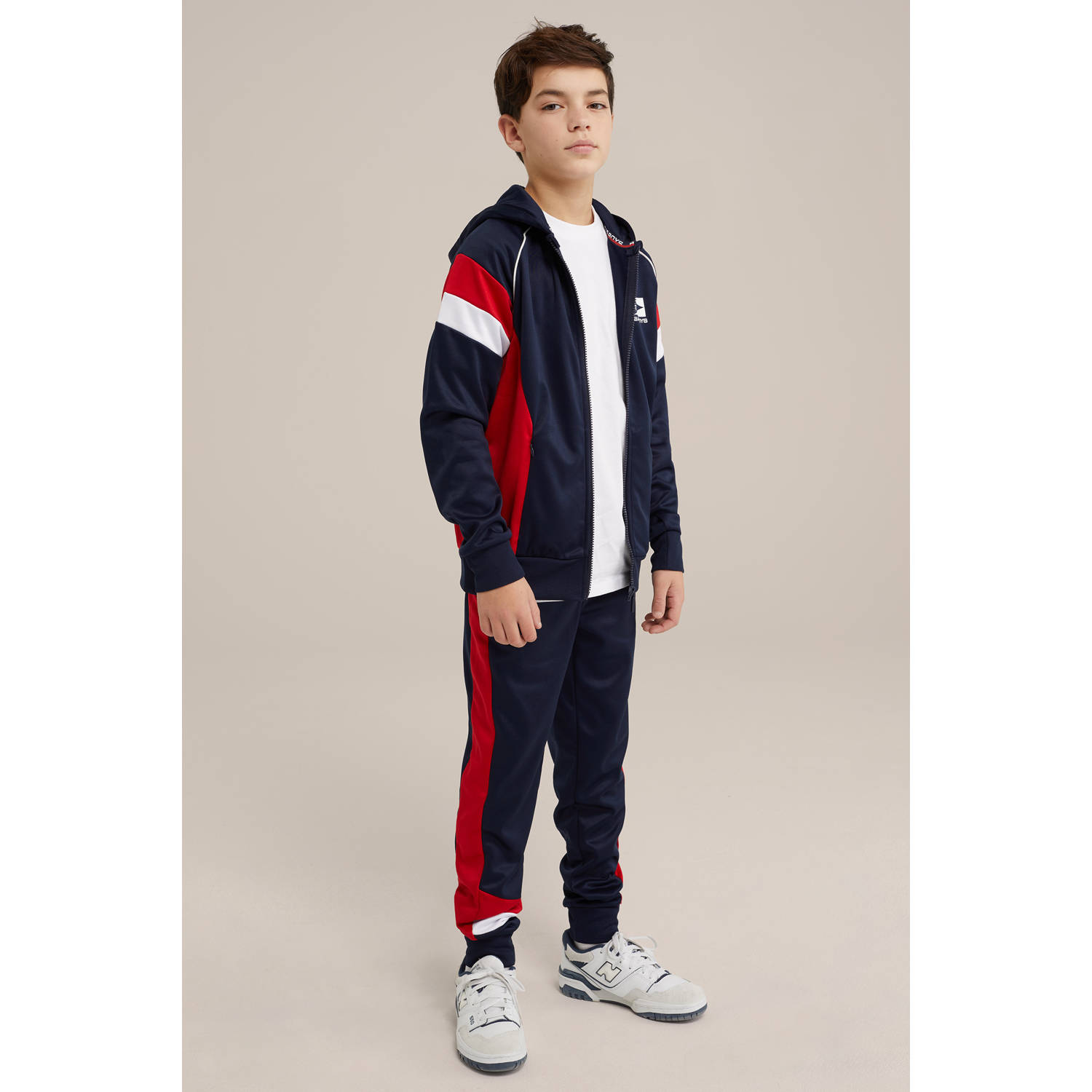 WE Fashion Bad Boys sweatvest donkerblauw
