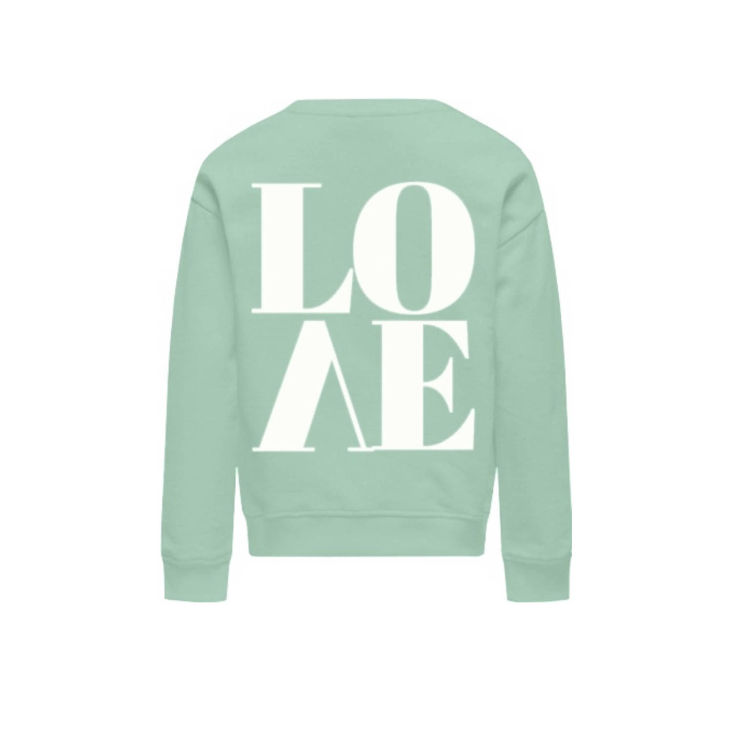 ONLY KIDS GIRL sweater zachtgroen