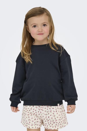 sweater met backprint donkerblauw
