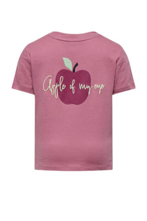 T-shirt met backprint roze