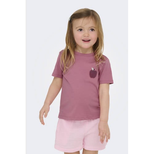KIDS ONLY MINI T-shirt met backprint roze afbeelding