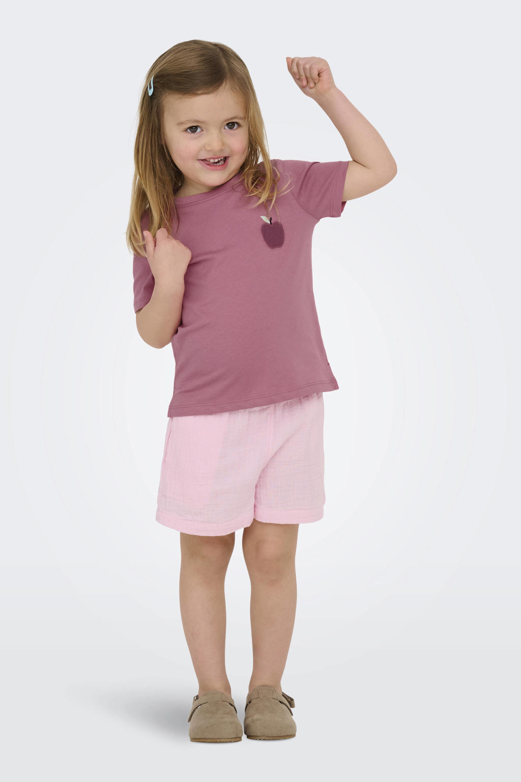 KIDS ONLY MINI T-shirt met backprint roze