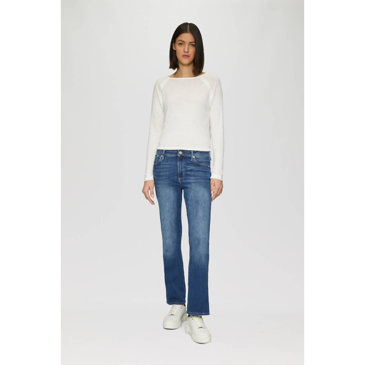 S.Oliver Bootcut jeans Beverly in stretchkwaliteit met studs op de zakken