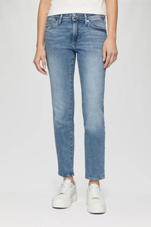 regular waist slim fit jeans medium blue denim