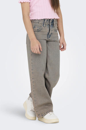 wide leg high waist jeans light blue denim