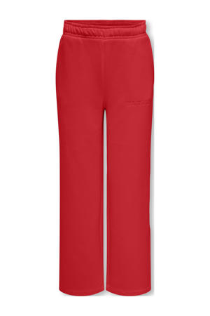 wide leg sweatpants rood