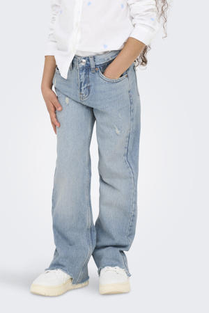 wide leg high waist jeans light blue denim