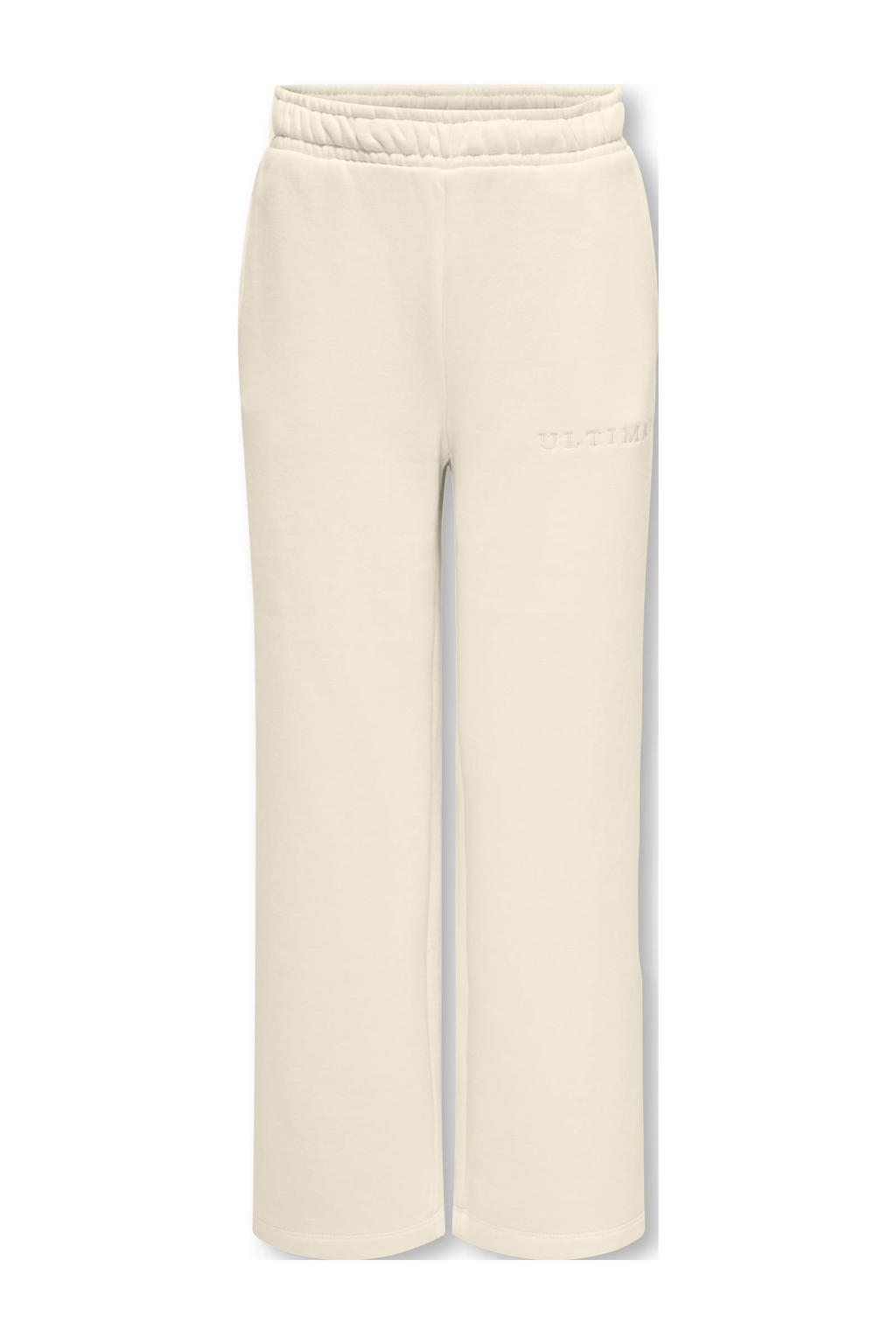 Witte meisjes KIDS ONLY GIRL wide leg sweatpants met effen