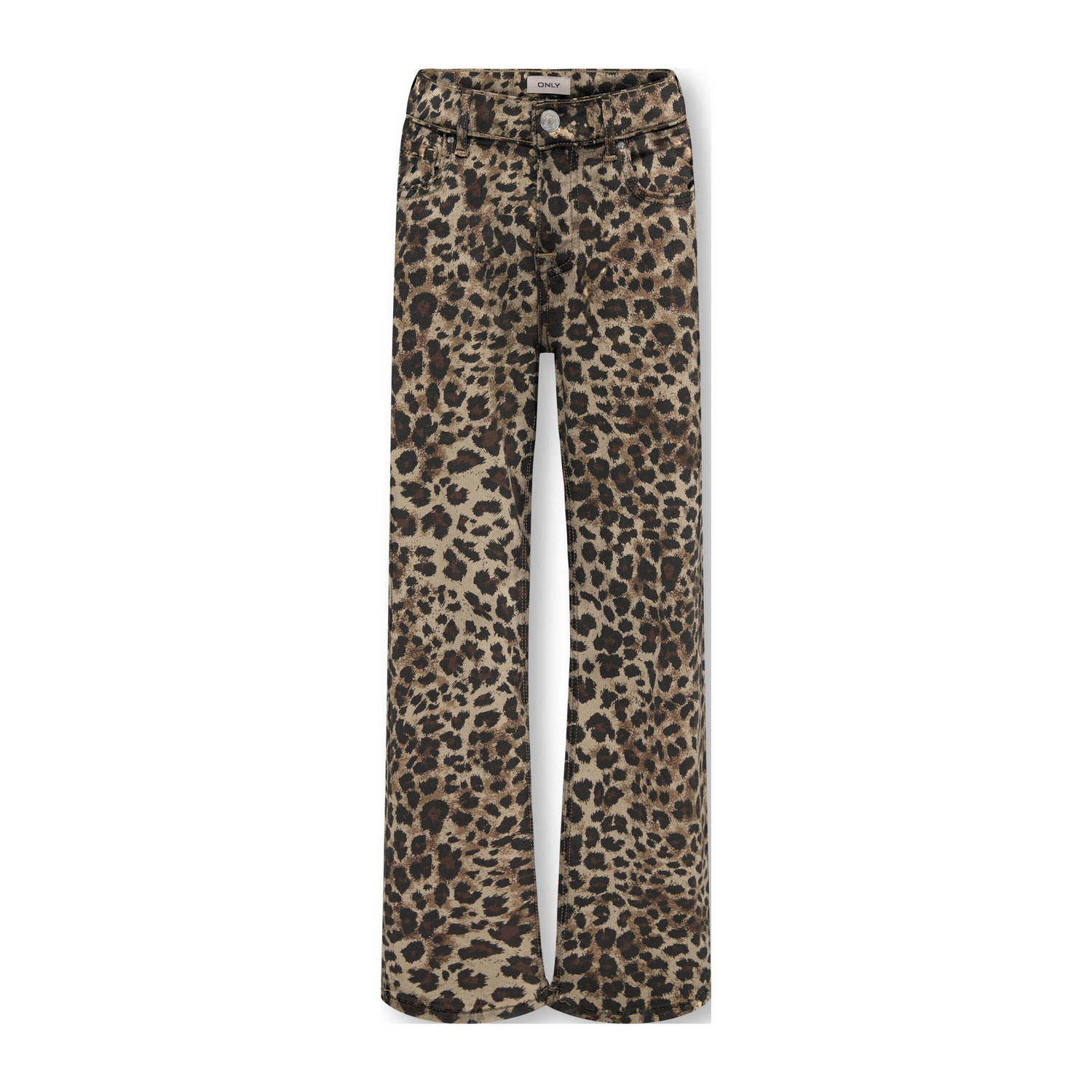 ONLY KIDS GIRL wide leg casual broek bruin