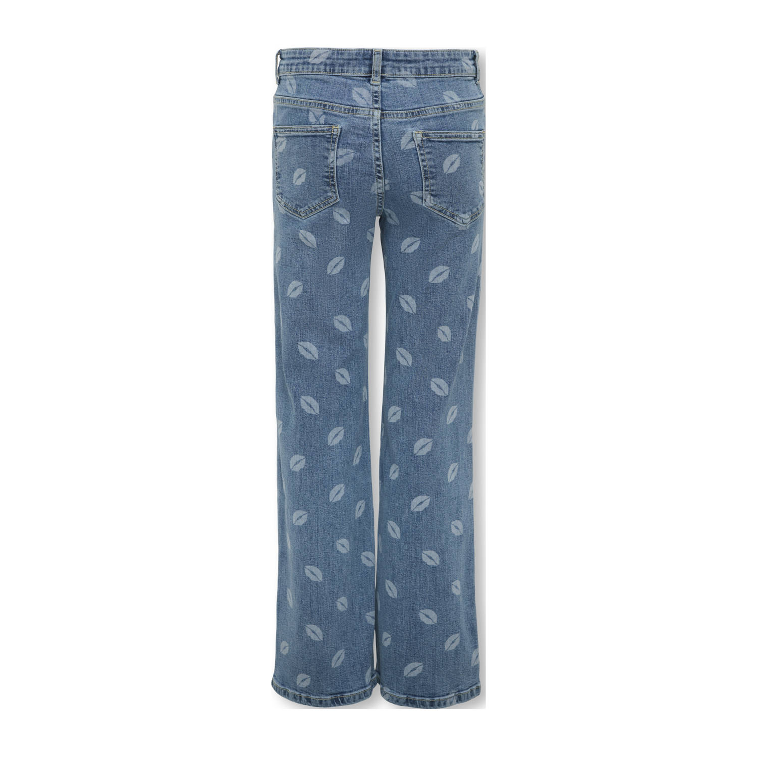 ONLY KIDS GIRL wide leg jeans medium blue denim
