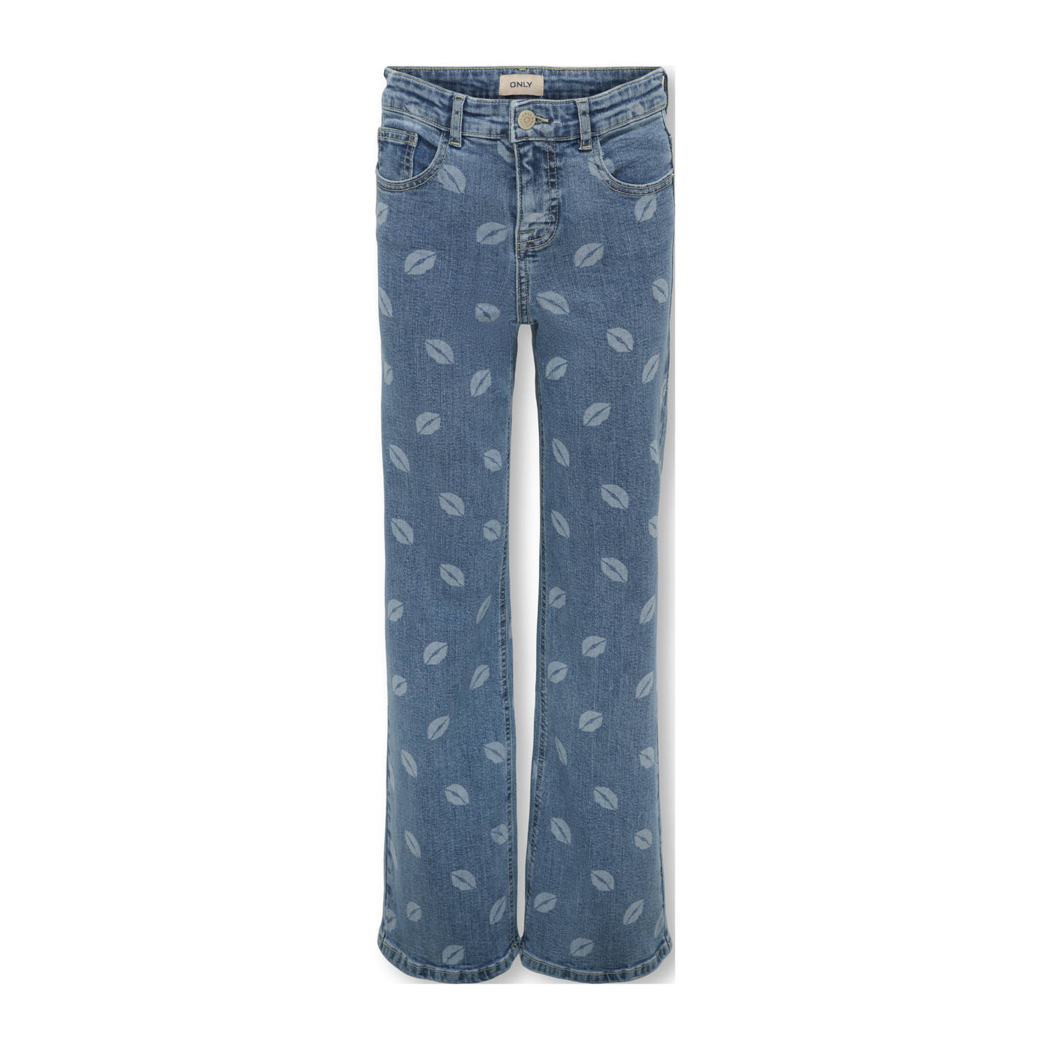ONLY KIDS GIRL wide leg jeans medium blue denim