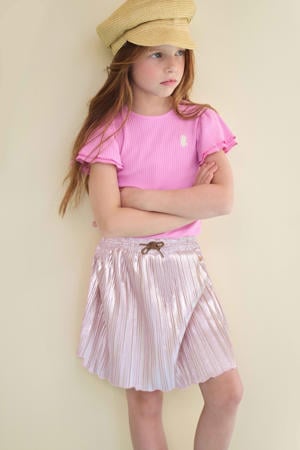 midi jurk roze