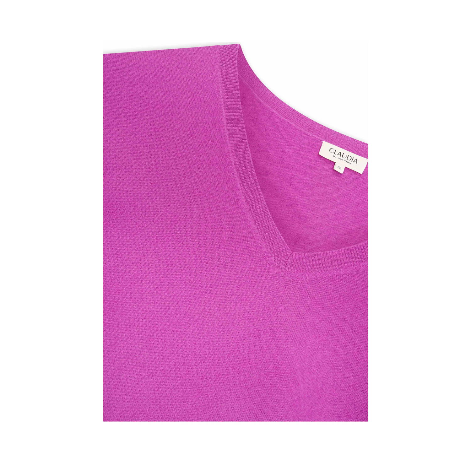 Claudia Sträter CLAUDIA BY CLAUDIA STRÄTER trui fuchsia gebreid