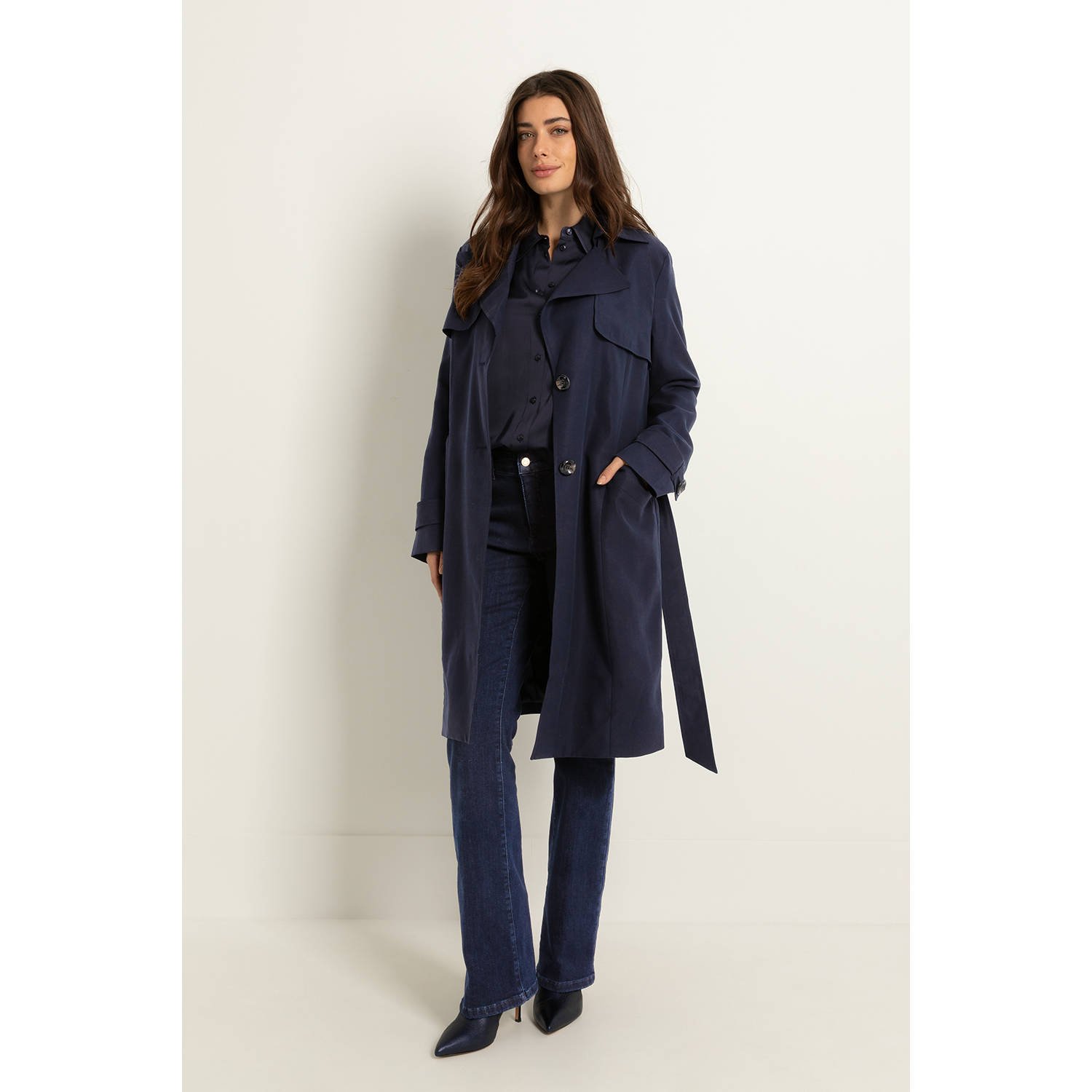 Claudia Sträter Maura by Claudia Strater trenchcoat donkerblauw