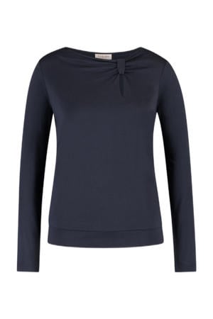 top donkerblauw gebreid