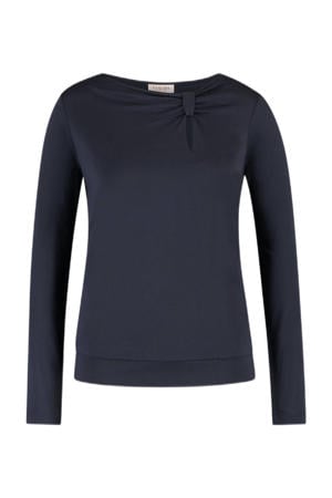top donkerblauw gebreid