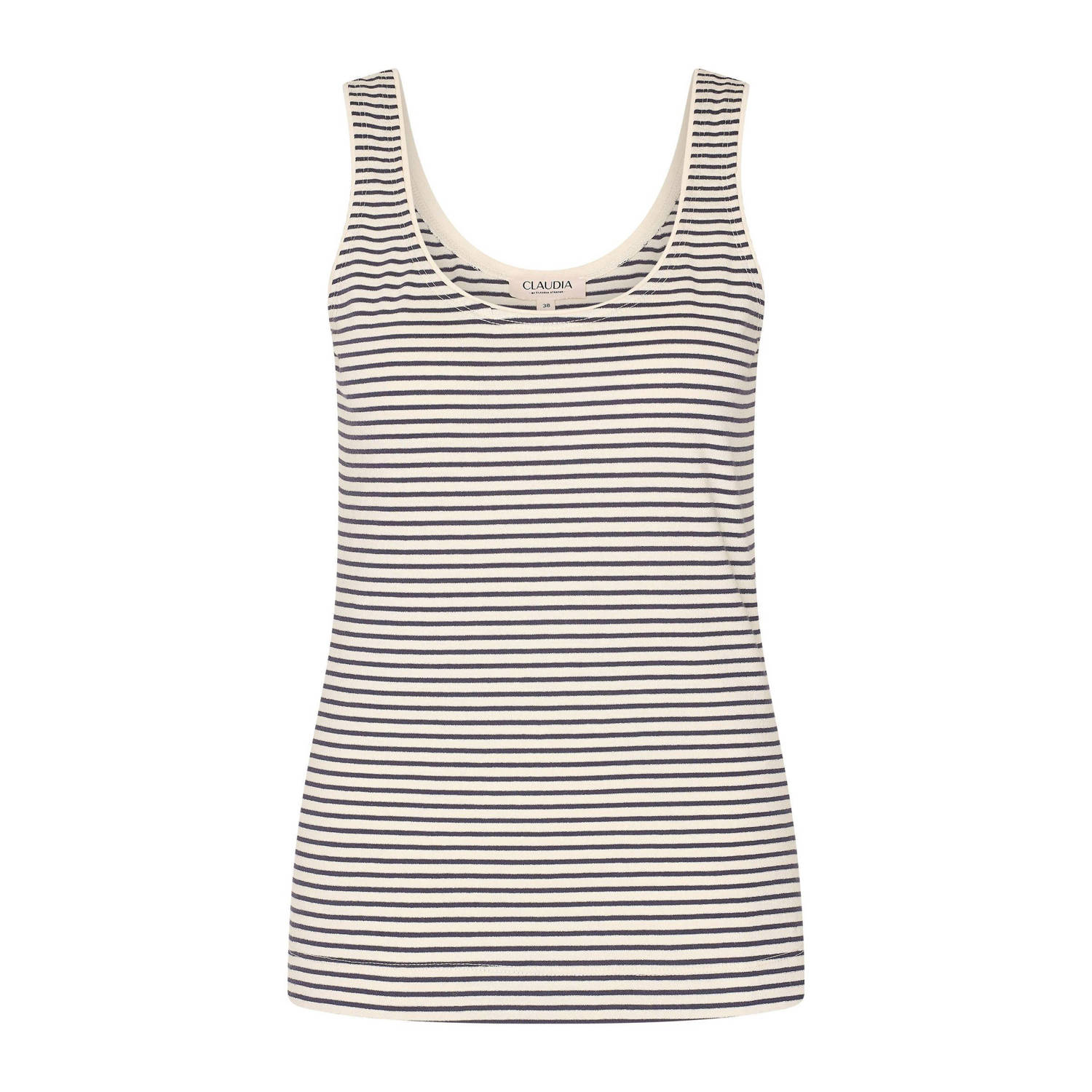 Claudia Sträter CLAUDIA BY CLAUDIA STRÄTER top ecru blauw
