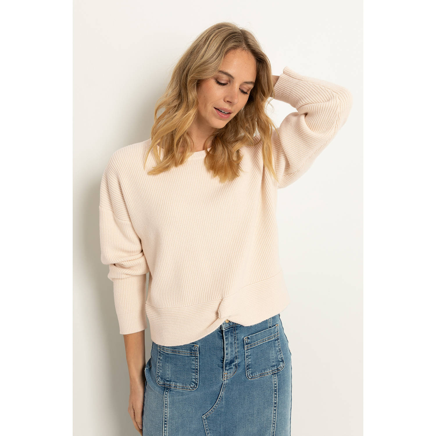 Claudia Sträter CLAUDIA BY CLAUDIA STRÄTER pullover ecru grof gebreid