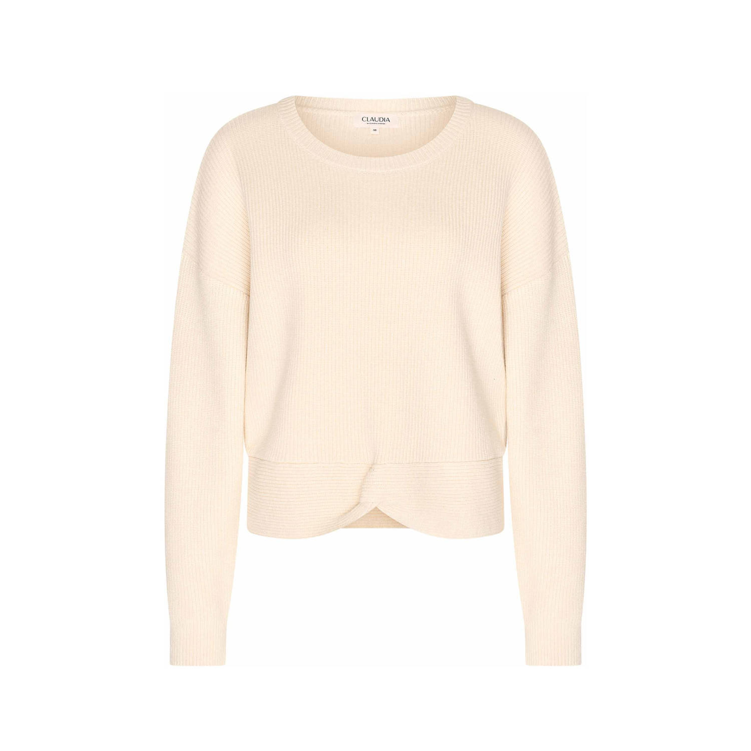 Claudia Sträter CLAUDIA BY CLAUDIA STRÄTER pullover ecru grof gebreid