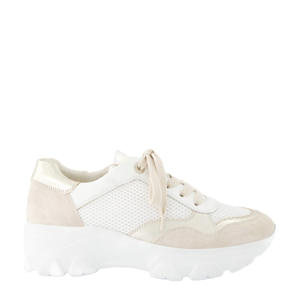   chunky suède sneakers beige