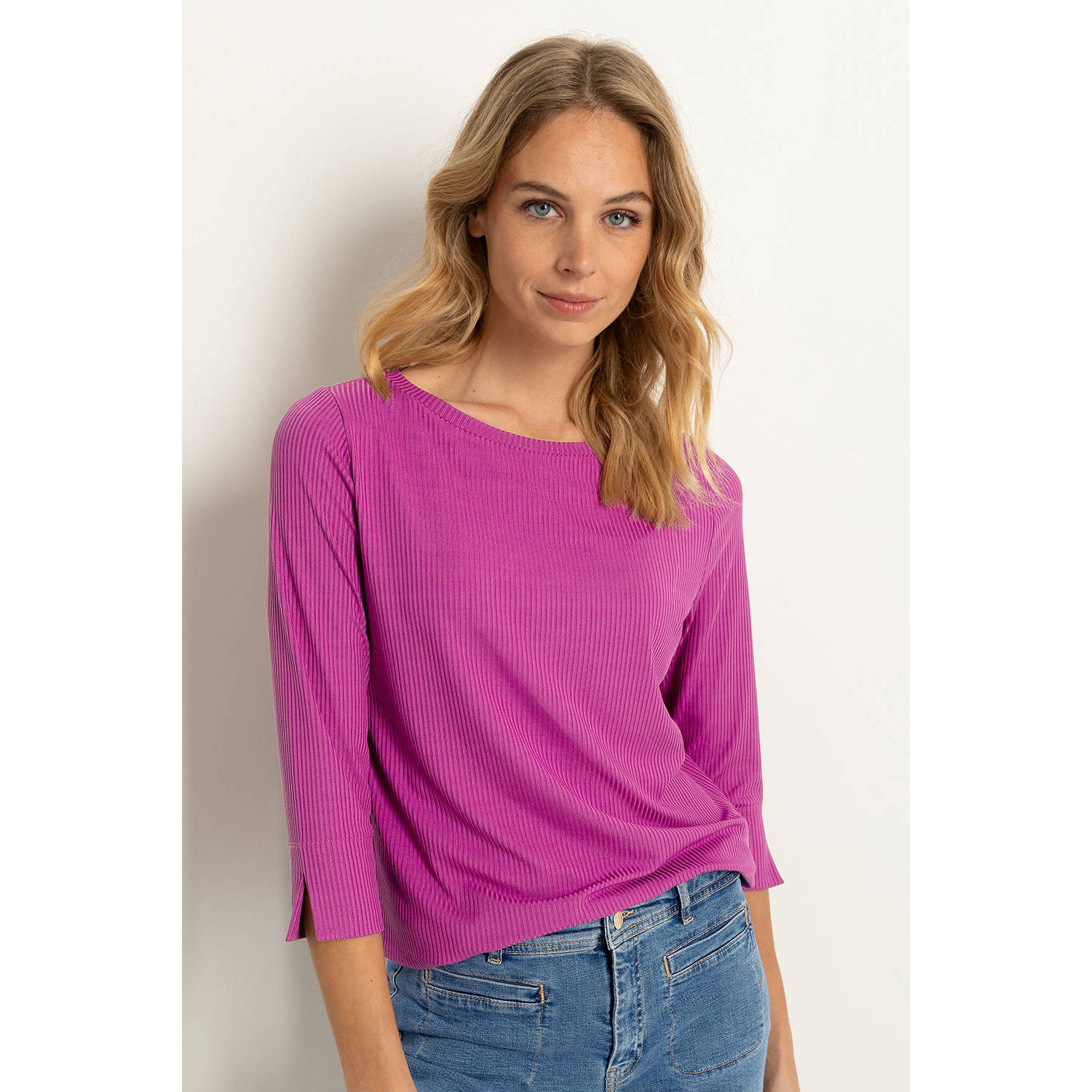 Claudia Sträter CLAUDIA BY CLAUDIA STRÄTER top fuchsia fijn gebreid