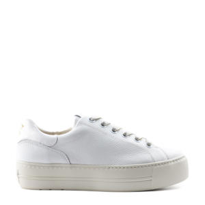   leren sneakers wit