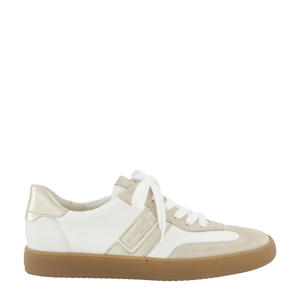   leren sneakers wit/beige