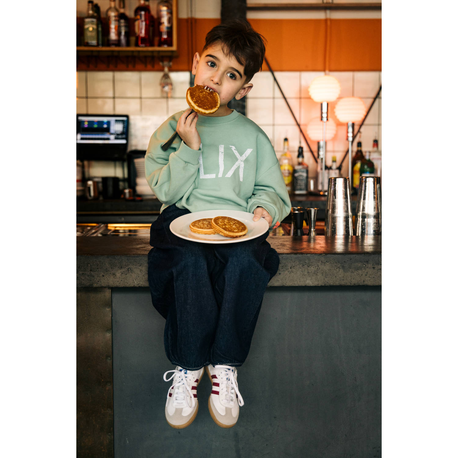 Alix the Label Alix Mini sweater groen