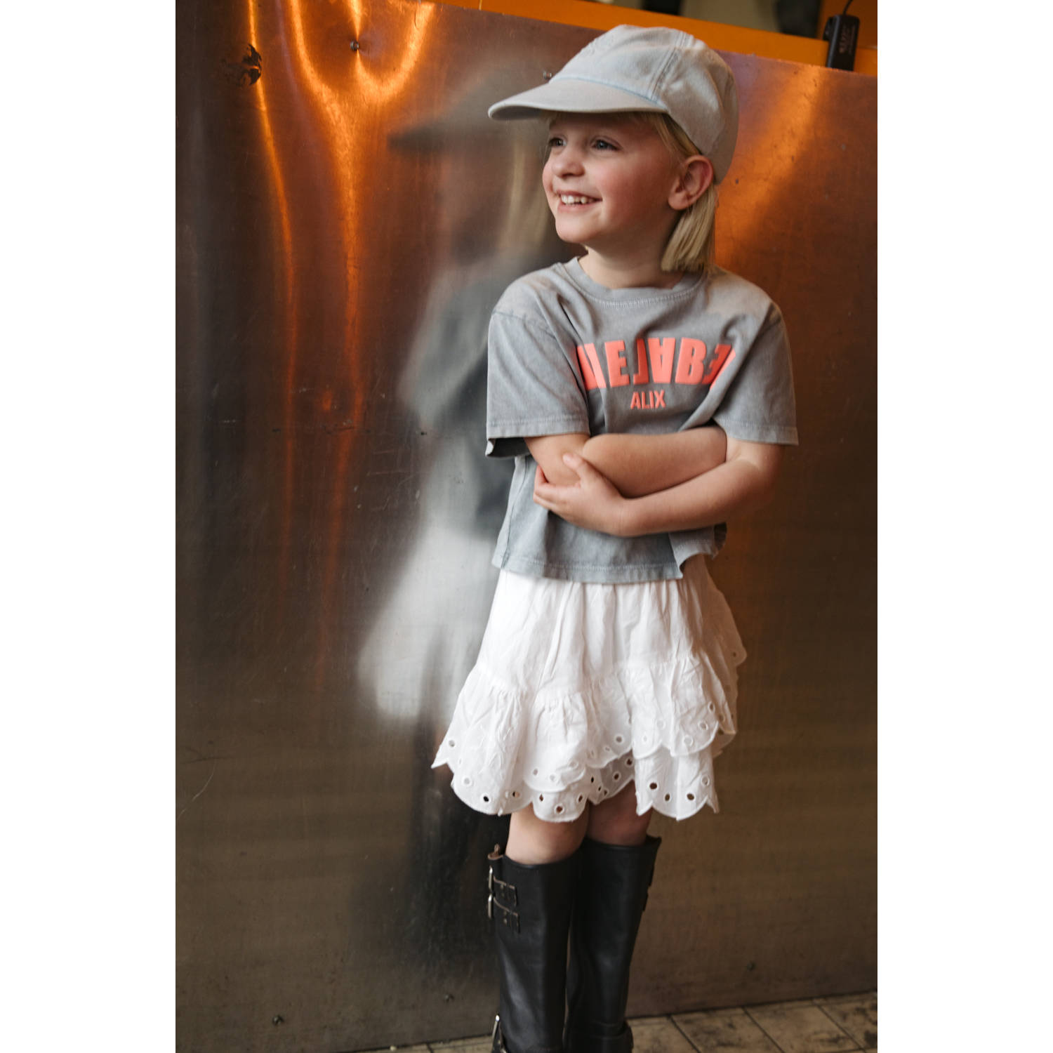 Alix the Label Alix Mini T-shirt grijs