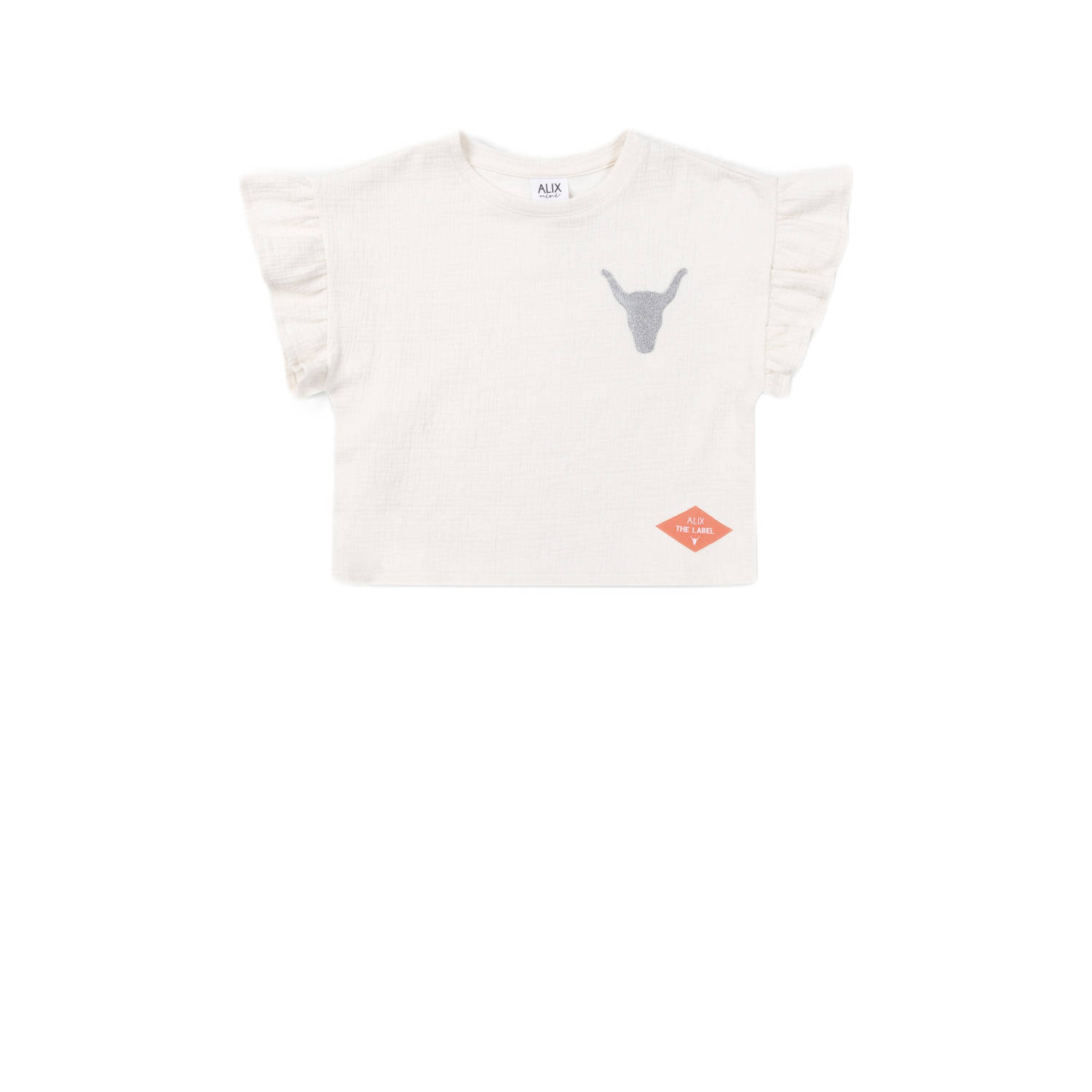ALIX MINI Meisjes Tops & T-shirts Ruffle T-shirt Ecru