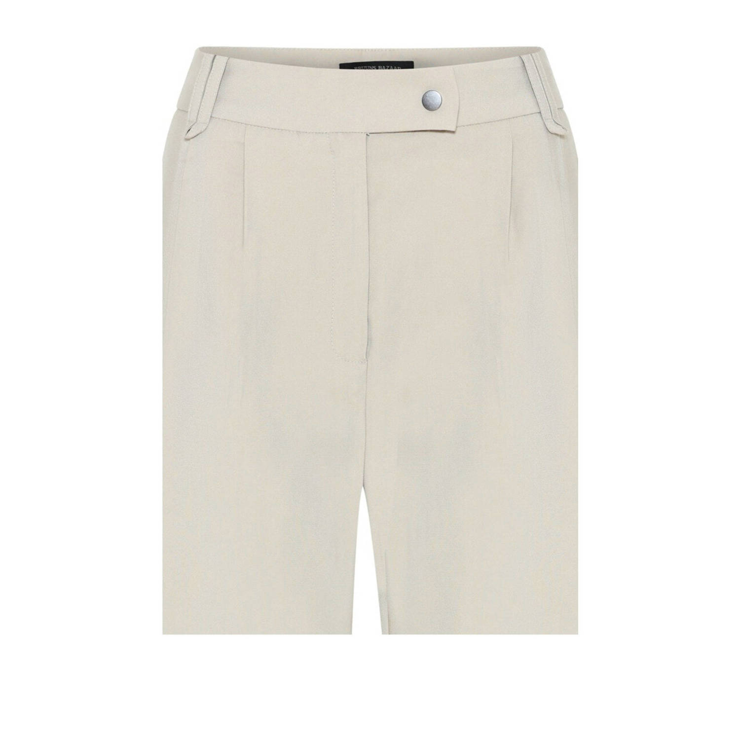 Bruuns Bazaar wide leg regular waist broek beige