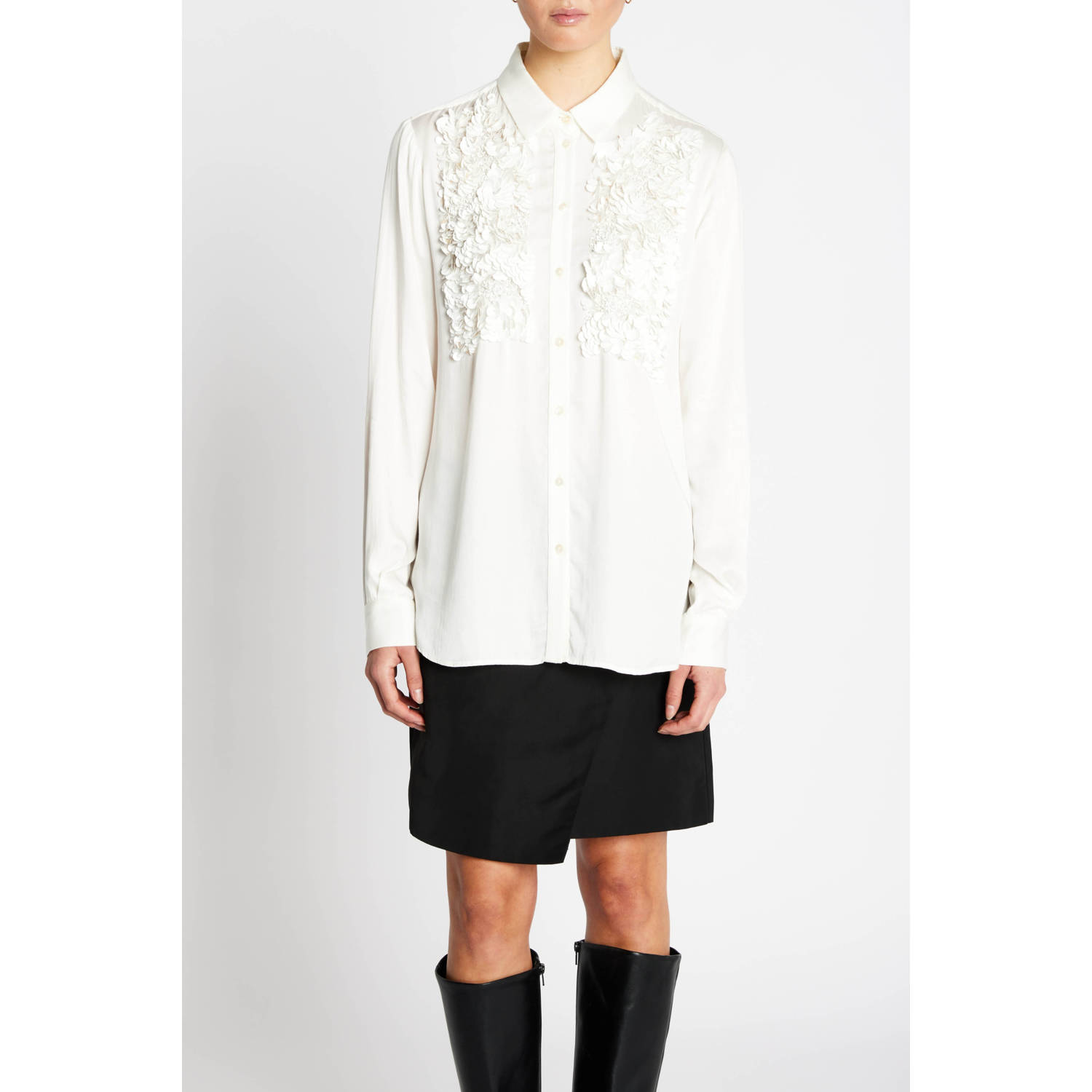 Bruuns Bazaar Pailletten shirt voor vrouwen Elegante stijl White Dames