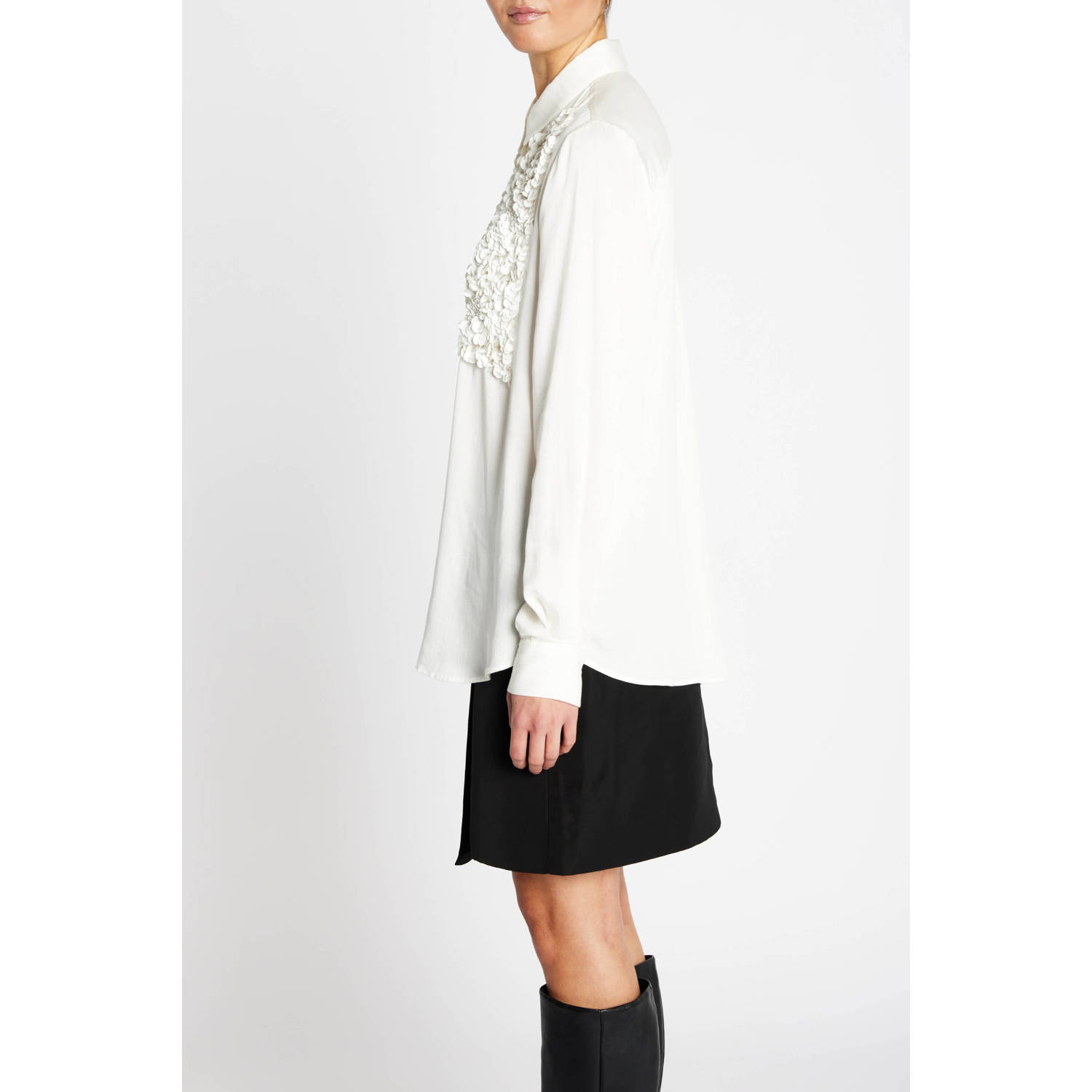 Bruuns Bazaar blouse wit met pailletten