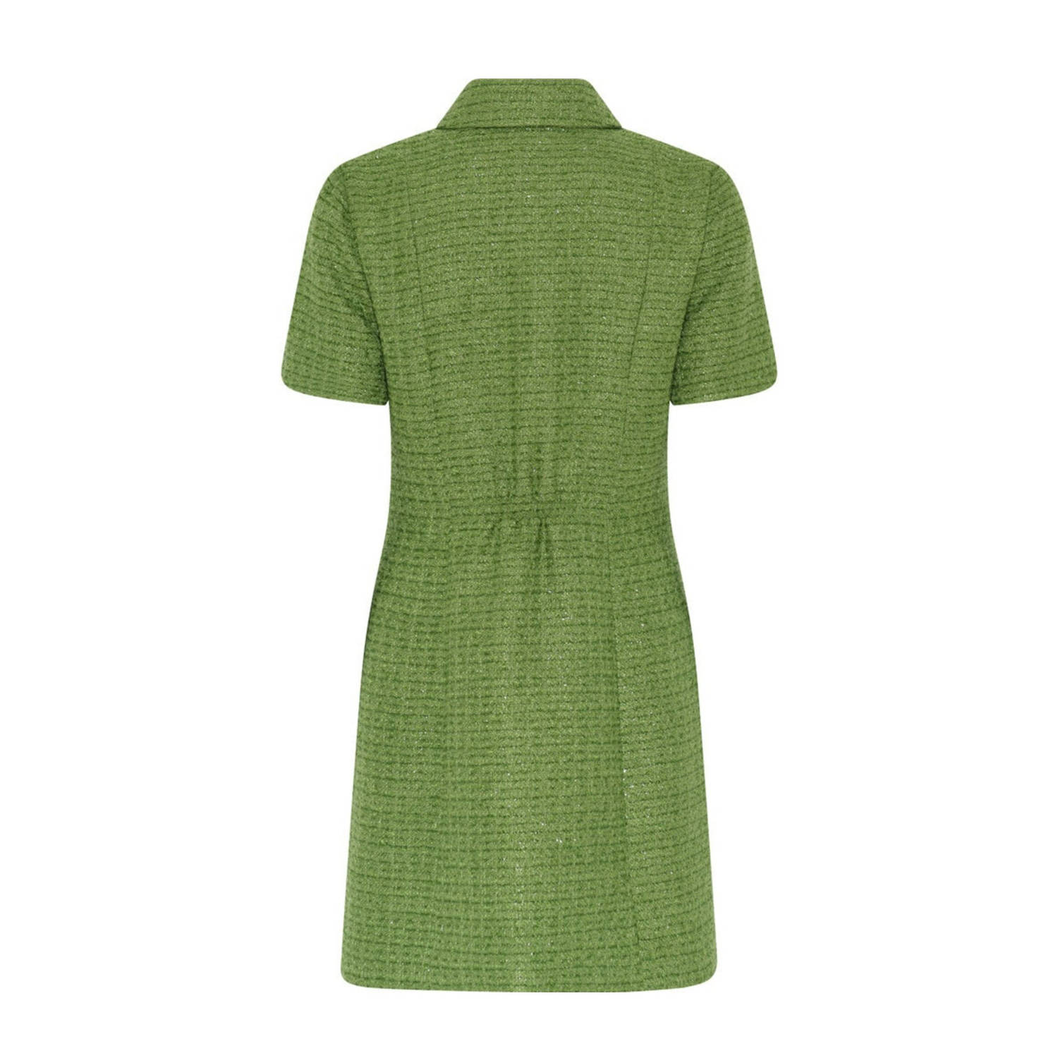 Bruuns Bazaar korte jurk met lurex groen